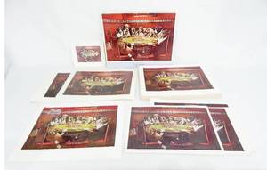 lot 50 image: Lot of 200 Vintage CM Coolidge Poker Sympathy Prints Including Shiner Beer Prints