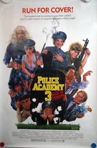 Police Academy 3 Back in Training (1986) Original Theater Lightbox Promo Poster