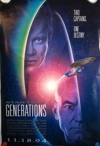 Star Trek Generations (1994) Original Pre-Release Theater Lightbox Promo Poster