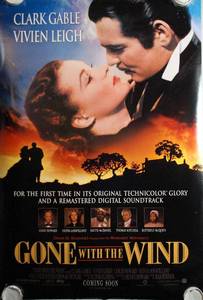 Gone with the Wind (1998) Original Pre-Release Theater Lightbox Promo Poster