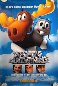 The Adventures of Rocky and Bullwinkle (2000) Original Pre-Release Theater Lightbox Promo Poster