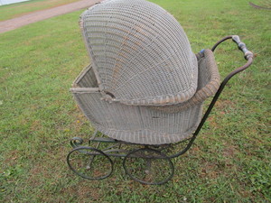 Wicker Baby Buggy
