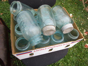 Blue Canning Jars
