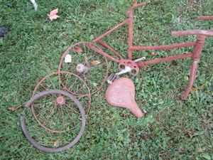 Vintage Bicycle Frame & Wheels