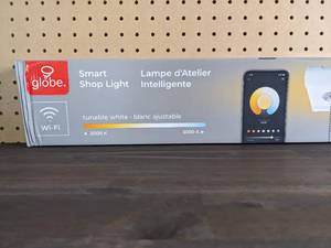 lot 180 image: New Globe Electric Wi-Fi Smart 4 ft. 42-Watt Linkable LED White Shop Light, No Hub Required, Voice Activated