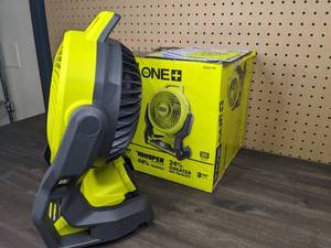 lot 62 image: Ryobi ONE 18V Cordless Hybrid WHISPER SERIES 7-12 in. Fan
