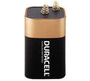 lot 38 image: Duracell Coppertop 6V 908 Alkaline Lantern Battery with Spring Terminals, 3 Count Pack, 6-Volt Battery with Long-lasting Power for Household and Office Devices