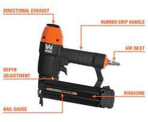lot 55 image: WEN 61721 18-Gauge 38-Inch to 2-Inch Pneumatic Brad Nailer