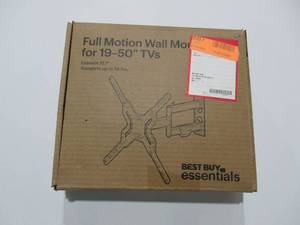 lot 26 image: Best Buy essentials - Full Motion TV Wall Mount for Most 1950 TVs - Black