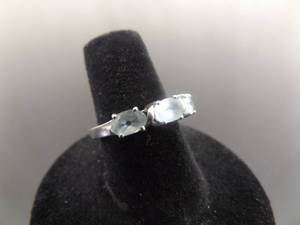 lot 36 image: .925 Sterling Silver Topaz Ring Size 6.875