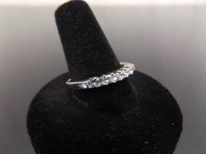 lot 71 image: .925 Sterling Silver Zirconia Ring Size 10