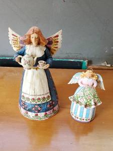 Two Jim Shore Angels