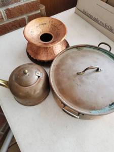 Collection Of Copper (Or Similar Material) Items