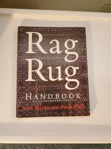 Rag Rug Book And Box Of Clothing
