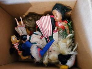 Box Of Dolls And Figurines