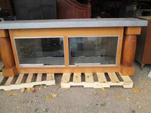 Very large and heavy Wood Frame Gla...
