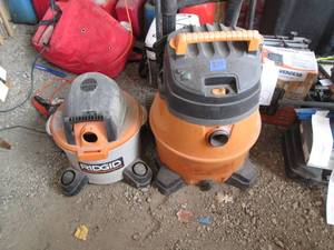 (2) Ridgid Shop-vacs of different s...