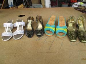 Lot of assorted womens dress sanda...