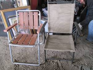 pair of (2) outdoor folding chairs...