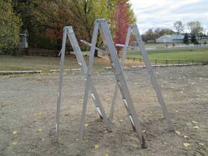 Set of (3) aluminum 6 a-frame step...