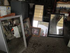 Assortment of framed pictures and l...