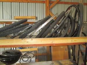 Assorted lot of bicycle tires and r...