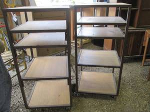 Set of (2) 5-Adjustable tier metal ...