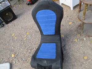 Black upholstered padded folding ga...