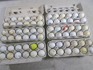 lot 59 image: (BS) 6 Dozen (72) Assorted Golf Bal...