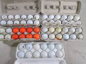 lot 62 image: (BS) 5 Dozen (60) Assorted Golf Bal...