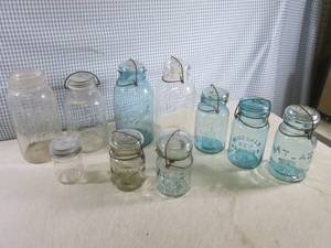 lot 66 image: (D-3) Assorted Vintage Jars Ball At...