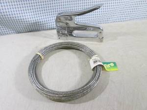 lot 190 image: (CS) 50 ft Cable Wire and Staple Gu...