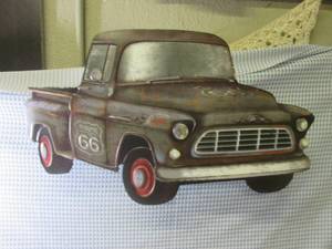 lot 198 image: (FS) Tin Vintage Pickup Truck Wall ...