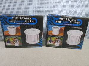 lot 199 image: (BS) 2 Inflatable Keg Kooler Bucket...