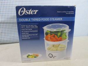lot 214 image: (CS) Oster Double Tiered Food Steam...
