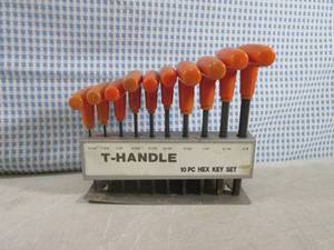 lot 223 image: (EC1) 10pc T-Handle Hex Key Set...