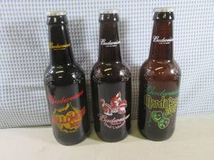 lot 262 image: (D-2) 3 Large Budweiser Bottles 14 ...