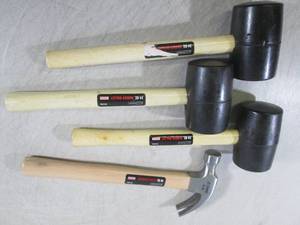 lot 265 image: (BSB) 3 Tool Shop 24oz Rubber Malle...
