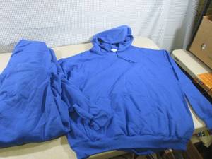 lot 277 image: (F-3) 3 Blue Pullover Hoodies 2 Siz...