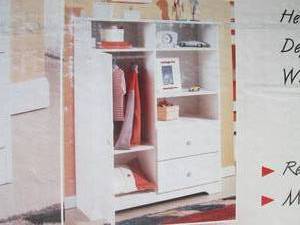 lot 349 image: (FD) Linon Chifferobe In White Reta...