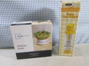 lot 291 image: (BSB) Kitchen Scale and Deluxe Corn...