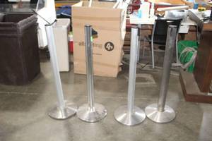 lot 52 image: Lot of (4) Lavi Industries Beltrac Retractable Croud Control Barriers