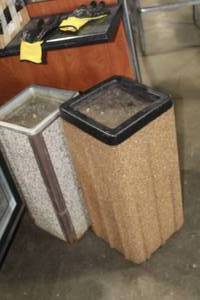 lot 55 image: Lot of (2) Standing Ash Trays