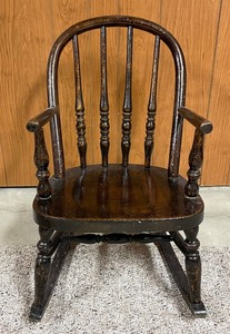 lot 65 image: Vintage Childrens Rocking Chair