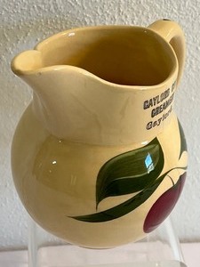 lot 10 image: Vintage Watt Ware Gaylord, Minnesota Advertising Pitcher- Gaylord Cooperative Creamery Assn Vintage Pitcher