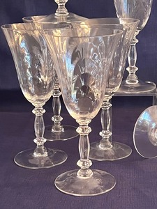 lot 42 image: Set of 19 Cambridge Caprice Clear Optic Water Goblets