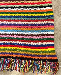 lot 98 image: Vibrant Vintage Afghan