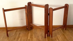 lot 108 image: Spectacular Trio Fold Wooden Quilt Rack