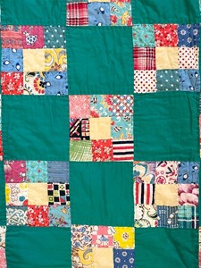 lot 201 image: Handmade Vintage Quilt