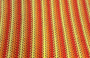 lot 209 image: Bright Yellow and Orange Vintage Afghan